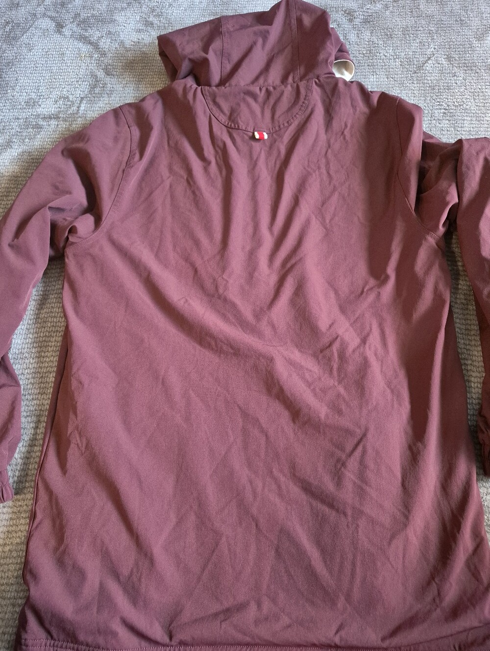 Tracksmith NDO Jacket Womens Hooded Full-Zip, burgundy, Size S wool blend - Picture 10 of 10